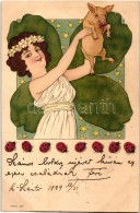 T2 1899 Újév / New Year Pig, Clover, Litho - Unclassified