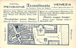** T2/T3 Hotel Pensione Transilvania In Venezia / Transilvania Hotel Advertisement In Venice - Non Classificati