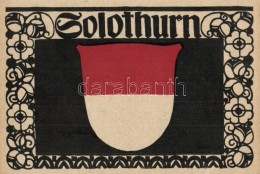 * T2 Solothurn; Coat Of Arms, Entwurf Von Paul Hosch Und Hans Melching, Schweizer Werkstätten Postkarte - Non Classificati