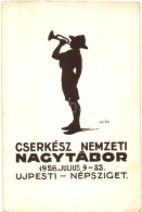 ** T2/T3 1926 Cserkész Nemzeti Nagytábor, Újpest-Népsziget / Hungarian National Scout... - Non Classificati