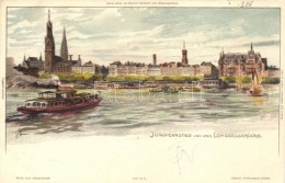 * T2/T3 Hamburg, Jungfernstieg Von Der Lombardsbrücke, Novitas Verlag Von Künstler Postkarten Serie III... - Unclassified