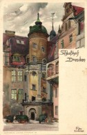 T2/T3 Dresden, Schlosshof; Velten's Künstlerpostkarte 167. Litho S: Kley - Non Classificati