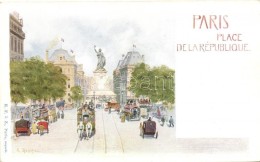 ** T2 Paris, Place De La République / Square, Horse Tramway - Non Classificati