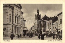 T3 Munkács, Mukacheve; Színház, Városháza / Theatre, Town Hall (ázott... - Unclassified