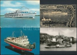 ** * 20 Db MODERN Motívumos Képeslap; Dunai Hajók / 20 Modern Motive Postcards; Ships From... - Unclassified