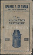 Cca 1920 Krayer E. és Társa Lakk, Festék, és Kencegyár árjegyzék,... - Unclassified