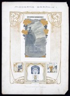 Cca 1910 2 Táblán Szecessziós Litho Reklámgrafikák. / Art Nouveau Advertising... - Non Classificati