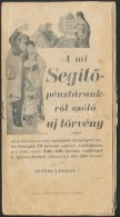 1902 A Mi SegítÅ‘pénztárunkról Szóló új Törvény. Az... - Non Classificati