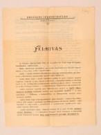 1892 Az Országos Iparegyesület Felhívása Az ötven éves Jubileum... - Unclassified