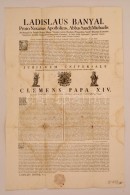 1769 Bányai László (?-?) Apostoli Protonotárius, Esztergomi Kanonok Nyomtatott... - Unclassified