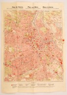 1937 Bécs Térkép Hotelekkel / Map Of Vienna 40x60 Cm - Altri & Non Classificati