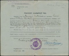 1944 Harctéri Szolgálati Lap Frontharcos Részére - Other & Unclassified