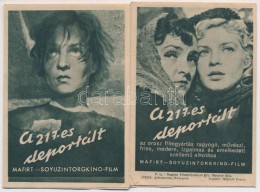 Cca 1945 A 217-es Deportált C. Szovjet Film Képes Bemutató Brossúrája - Altri & Non Classificati