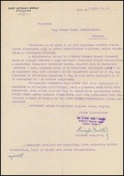 1942-43 Gróf Sztáray Mihály Sárközi Uradalmának Levelezése Katanics... - Unclassified