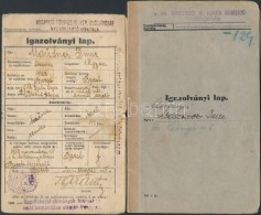 1920-1960 2 Db. Igazolványi Lap,valamint Egy Gyászjelentés és Temetési... - Unclassified