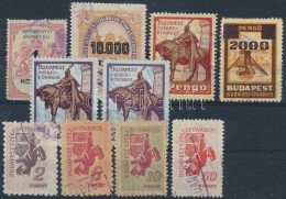 10 Db Budapesti Okmánybélyeg + 1944 Budapesti Húsjegy Tömb (16.500) - Unclassified