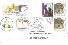 Vatican 2015 Pope Franciscus Visit To Bolivia Cover - Lettres & Documents