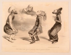 1839 A Keleti Háború - War In Turkey Politikai Karikatúra. KÅ‘nyomat / Lithographed Political... - Stampe & Incisioni