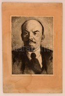 Ék Sándor (1902-1975): Lenin. Rézkarc, Papír, Jelzett, Paszpartuban, 40x29 Cm - Altri & Non Classificati