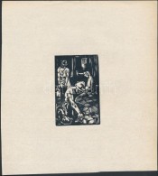 Andor Loránd (1906-1966): Bányászok. Linó, Papír, Jelzés... - Altri & Non Classificati