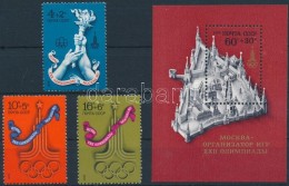 ** 1976 Nyári Olimpia, Moszkva (I) Sor Mi 4563-4565 + Blokk Mi 117 - Altri & Non Classificati