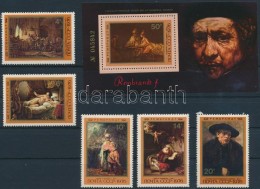 ** 1976 Rembrandt; Festmény Sor Mi 4551-4555 + Blokk Mi 116 - Altri & Non Classificati