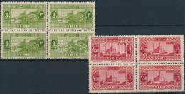 ** 1930/1936 Forgalmi Sor 2 értéke Négyestömbökben Mi 346, 348 - Altri & Non Classificati