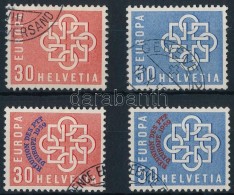 O 1959 Europa Sor + Felülnyomott Változata Mi 679-680 + 681-682 - Altri & Non Classificati