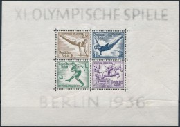 * 1936 Nyári Olimpia, Berlin Blokk Mi 5 (Mi EUR 50,-) (törések) - Other & Unclassified