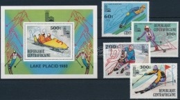 ** 1980 Aranyérmesek, Téli Olimpia Sor Mi 672-675 + Blokk 80 - Altri & Non Classificati