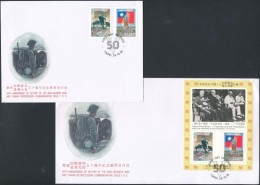 1995 Kína Taiwan Kikiálltása Sor Mi 2265-2266 + Blokk Mi 63 2 FDC-n - Other & Unclassified