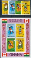 ** 1976 Nyári Olimpia, Montreal Sor Mi 646-649 + Blokk 65 - Altri & Non Classificati