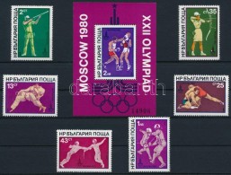 ** 1979 Nyári Olimpia, Moszkva Sor Mi 2853-2858 + Blokk 99 - Other & Unclassified