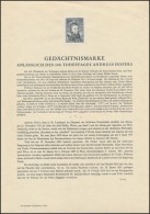 1950 Andreas Hofer Mi 949 Feketenyomat - Other & Unclassified