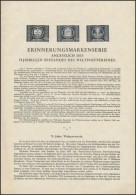 1949 75 éves Az UPU Sor Mi 943-945 Feketenyomat - Other & Unclassified