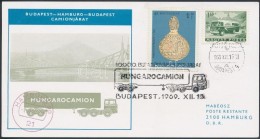 1969 '10.000. BUDAPEST - HAMBURG JÁRAT' Hungarocamion Alkalmi LevelezÅ‘lapja, Alkalmi... - Other & Unclassified