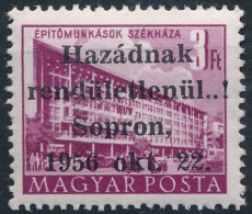 ** 1956 Soproni Felülnyomás Épület I. 3 Ft Vizsgálójellel (1.800... - Altri & Non Classificati