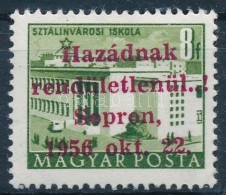 ** 1956 Sopron Épületek 8f Piros Felülnyomással Garancia Nélkül (70.000) - Altri & Non Classificati