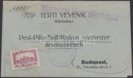 1924 (14. Díjszabás) Tértivevény Parlament 1000K Bérmentesítéssel - Altri & Non Classificati