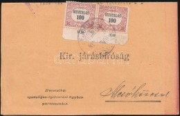 1922 (3.díjszabás) Kézbesítési Bizonyítvány Hivatalos 100f... - Other & Unclassified