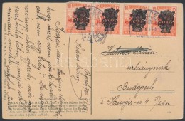 1920 Képeslap Búzakalász 10f Négyescsíkkal Bérmentesítve - Other & Unclassified