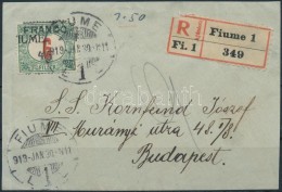 Fiume 1918 Pirosszámú Zöldportó 6f/ Franco 45f, Elcsúszott /hiányos... - Altri & Non Classificati