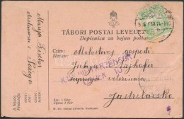 1916 Cenzúrás KétnyelvÅ± Tábori LevelezÅ‘lap Polgári Postán... - Altri & Non Classificati