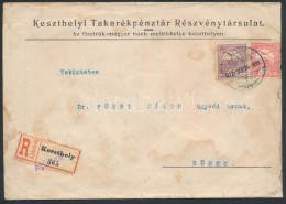 1912 Keszthelyi Takarékpénztár Ajánlott Levél Turul 10f, 35f... - Altri & Non Classificati