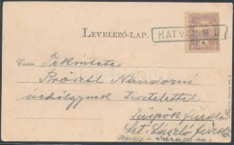 Ca 1902 Képeslap Zöldeskék HATVAN P.U. Pályaudvari Bélyegzéssel - Other & Unclassified