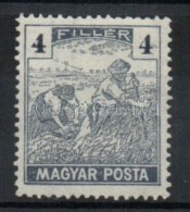 ** 1919 Magyar Posta 4f, Vastag Bal Oldali értékszám Törött átfogóval - Other & Unclassified