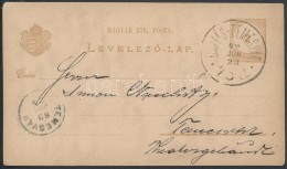 1889 Díjjegyes LevelezÅ‘lap BAZIÁS - TEMESVÁR 75 Sz. Vasúti és 'TEMESVÁR'... - Altri & Non Classificati