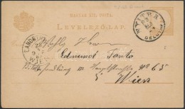 1883 Díjjegyes LevelezÅ‘lap 'NYITRA DÉLUTÁN' (E 3.62 Gudlin Nem Említi) - Altri & Non Classificati