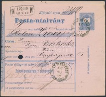 1877 Díjjegyes Postautalvány 'NAGY-BECSKEREK TORONT M' - Wien - Altri & Non Classificati