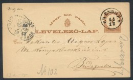 1875 2kr Díjjegyes LevelezÅ‘lap ,,ÉR ENDRÉD' - Altri & Non Classificati